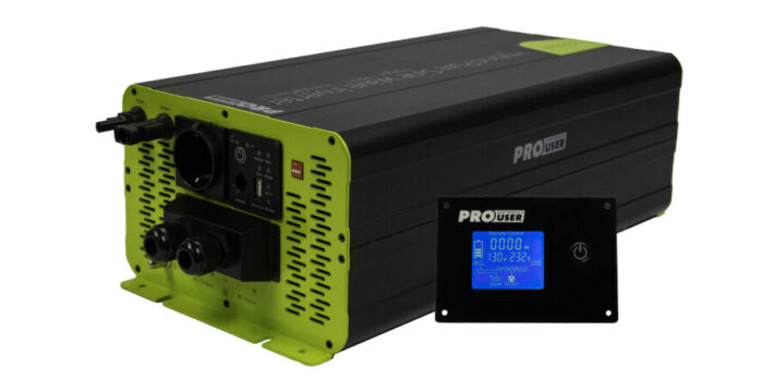 Invertterit matkailuautoihin asennettuna